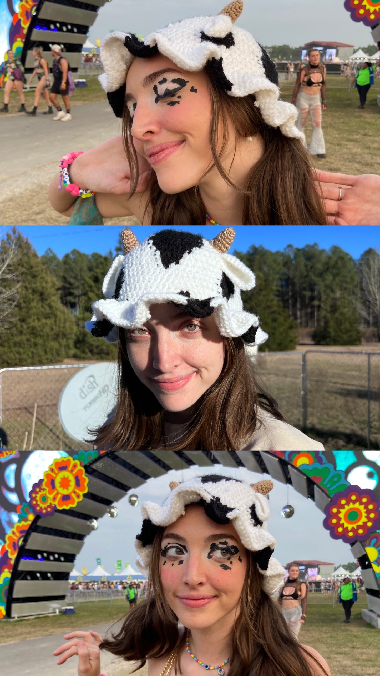 • crochet cow hat